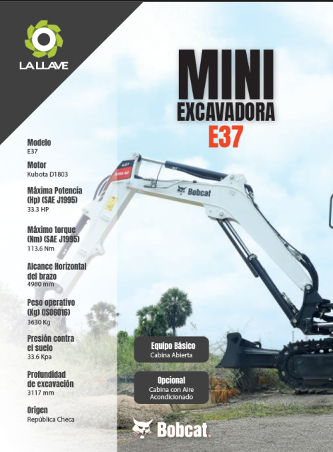 MINI EXCAVADORA BOBCAT E37