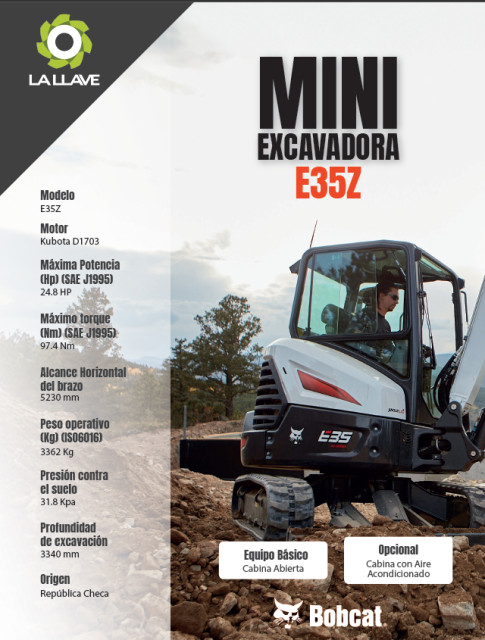 MINI EXCAVADORA BOBCAT E35