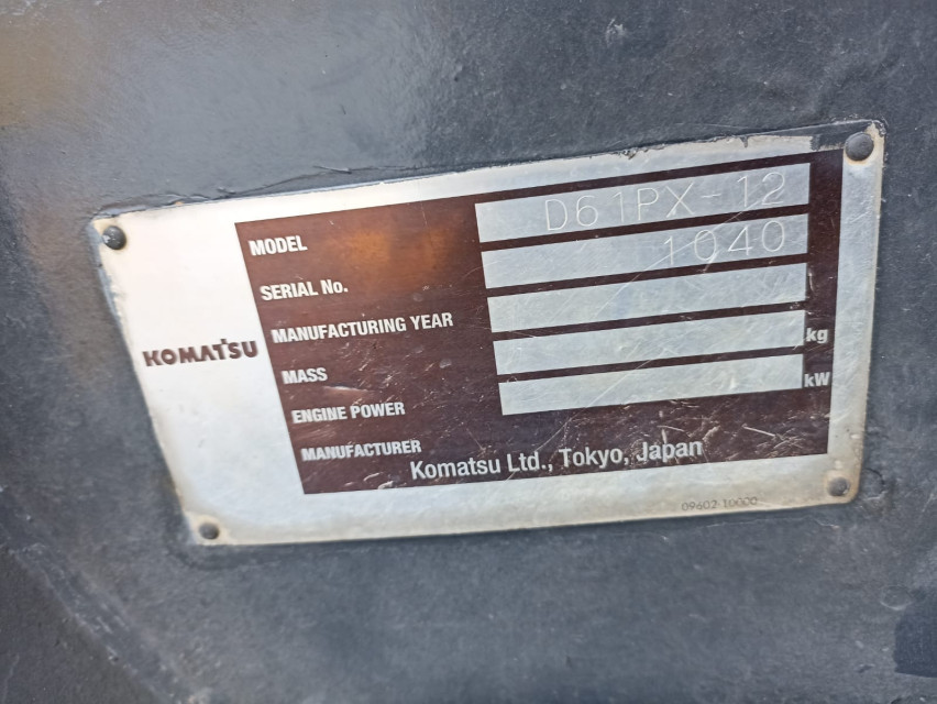TOPADOR FRONTAL 2000 KOMATSU D61PX-12