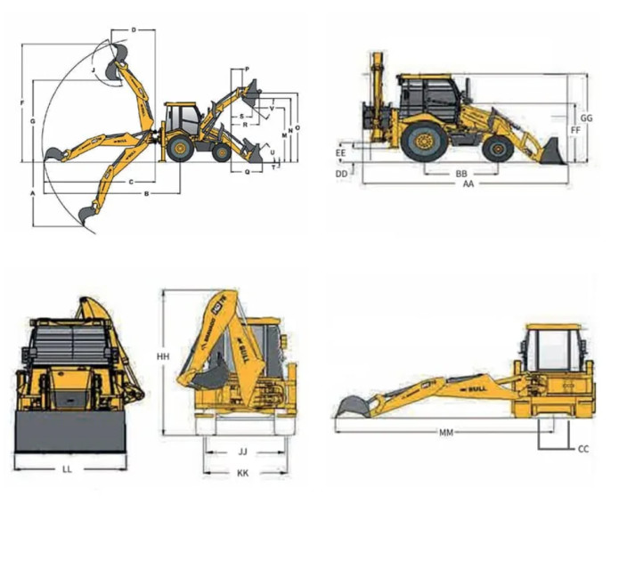 RETROEXCAVADORA BULL HD76