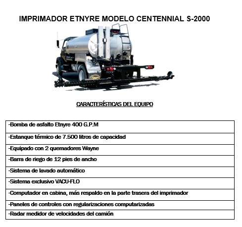 CAMIóN DISTRIBUIDOR DE ASFALTO  ETNYRE MERCEDES-BENZ 7500 LTS
